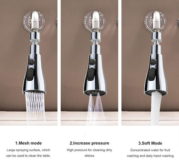 Faucet Splash Head, Rotating Tap Aerator, Tap Extension Attachment for Kitchen & Bathroom - Imported from UK
